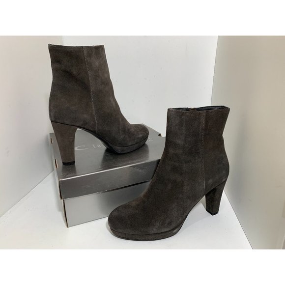 La Canadienne Monacco Ankle Boot Platform Heels Moka Brown Suede US 10 $415 - Picture 2 of 9